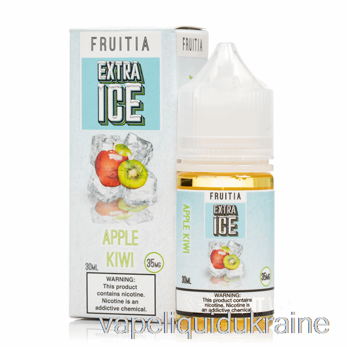 Vape Liquid Ukraine Apple Kiwi - Extra Ice - Fruitia Salts - 30mL 35mg
